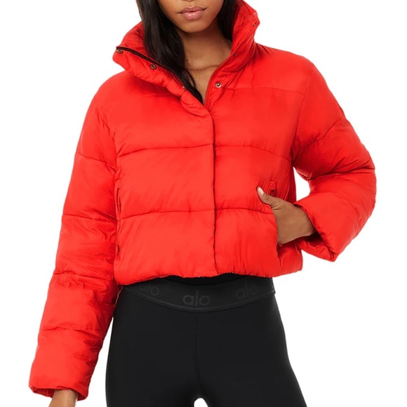 ALO Yoga Jackets & Blazers - Alo Yoga Gold Rush Puffer Cherry M